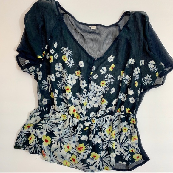 LC Lauren Conrad Tops - LC Lauren Conrad Sheer Floral Top